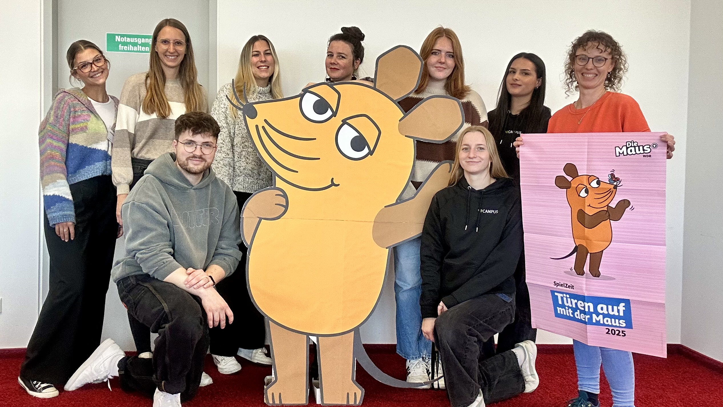 Maus Türöffner-Tag mit den Azubis der Main-Post.